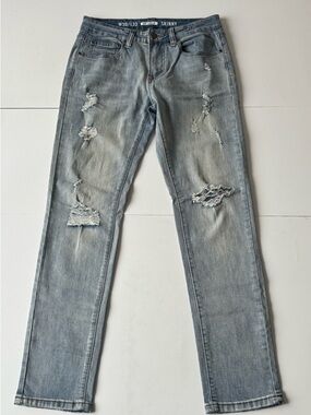 Skinny Light Blue Distressed Men’s Jeans